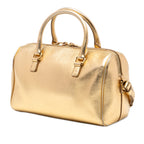 Baby Metallic Leather Classic Duffle Satchel