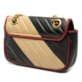 Small GG Marmont Matelasse Diagonal Leather Torchon Shoulder Bag