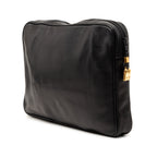 Leather Anagram Clutch