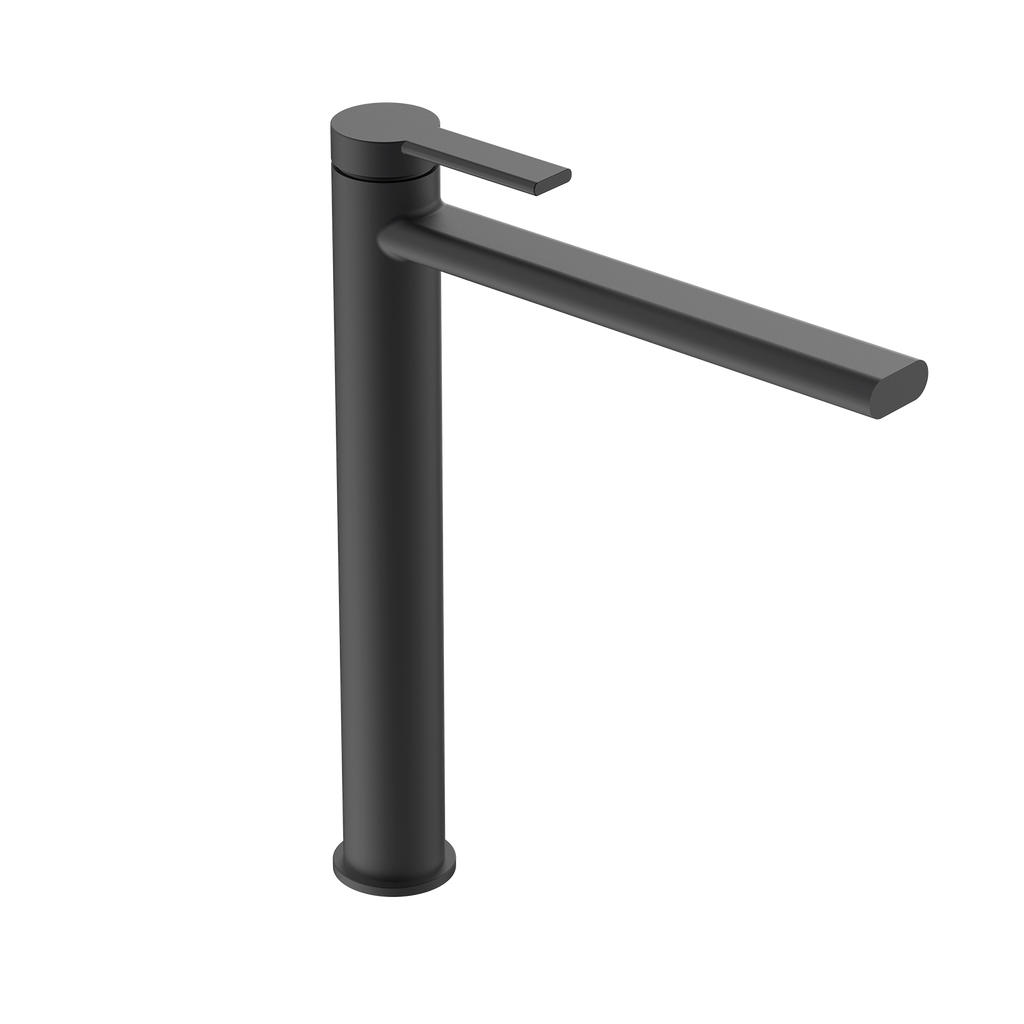 BATHME HB-GR4003B INFINITY B16 Grifo Monomando Lavabo Caño Alto Negro Mate