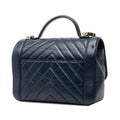 CC Chevron Aged Calfskin Top Handle Flap