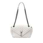 Medium Chevron Calfskin Monogram Envelope Bag