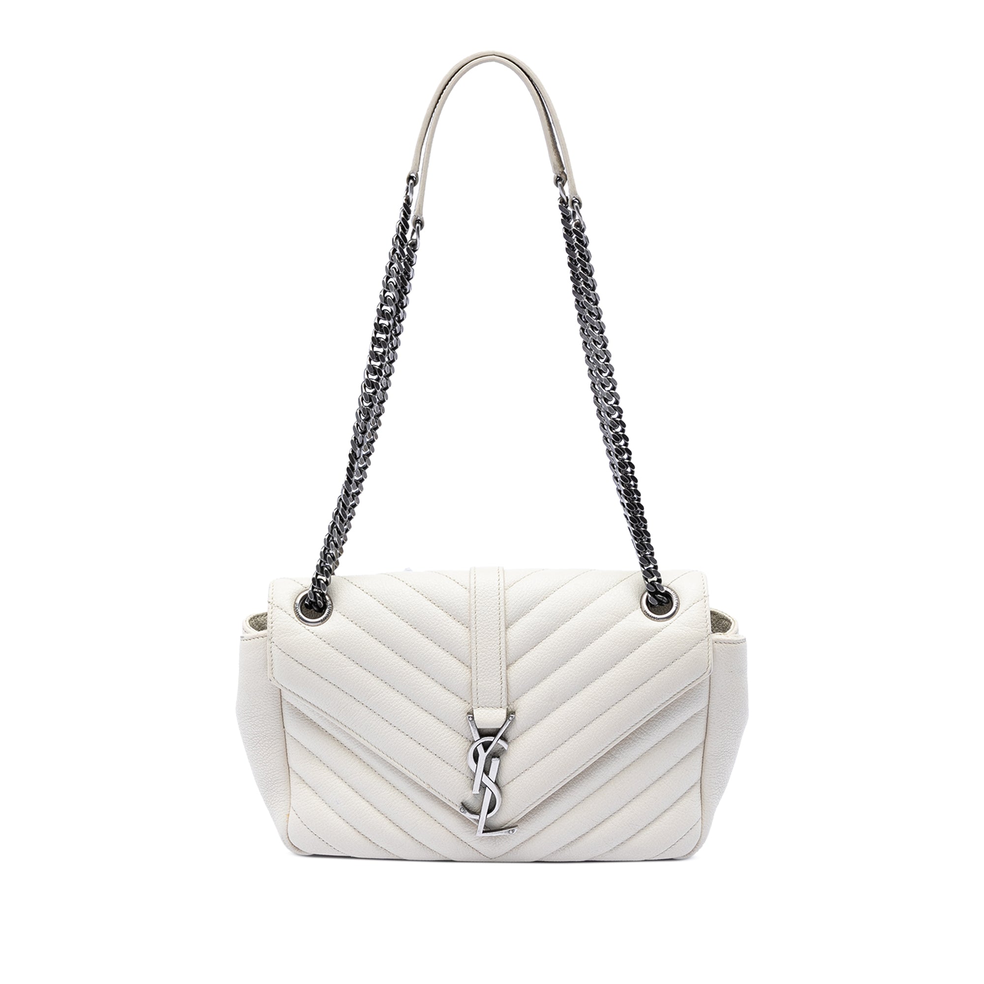 Medium Chevron Calfskin Monogram Envelope Bag