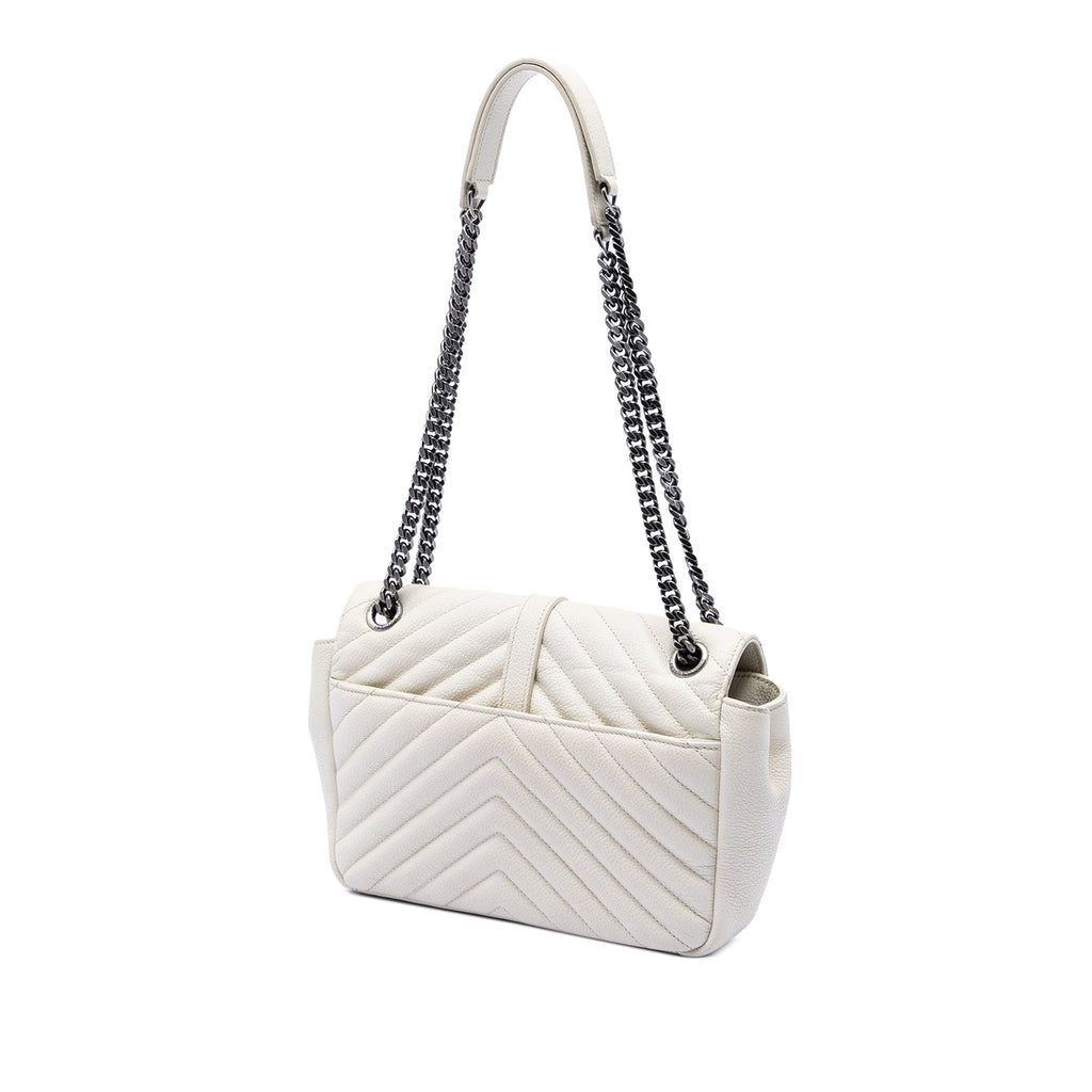 Medium Chevron Calfskin Monogram Envelope Bag