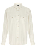 Tom Ford Western-Style Cotton Shirt — Cream