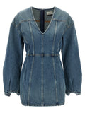 Haikure Denim Mini Dress — Blue