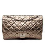 Metallic Aged Calfskin Reissue 2.55 Double Flap 227
