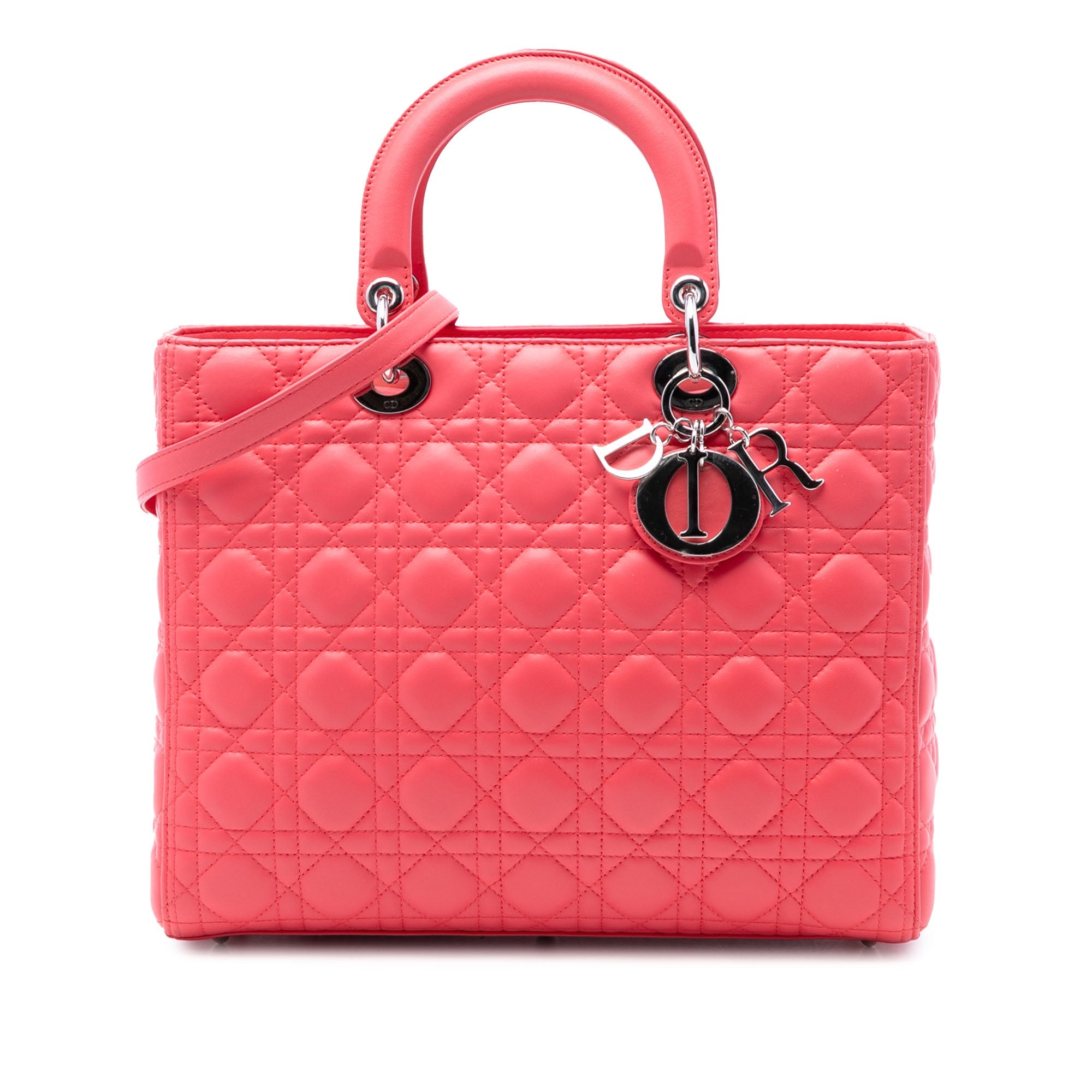 Large Lambskin Cannage Lady Dior