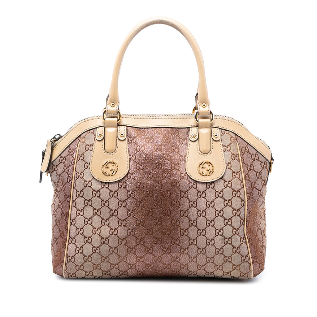 Medium GG Lurex Scarlett Satchel