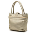 Metallic Leather Fringe Tassel Handbag