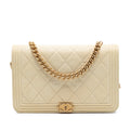 Quilted Caviar Boy Wallet on Chain