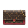 Monogram Flore Wallet On Chain