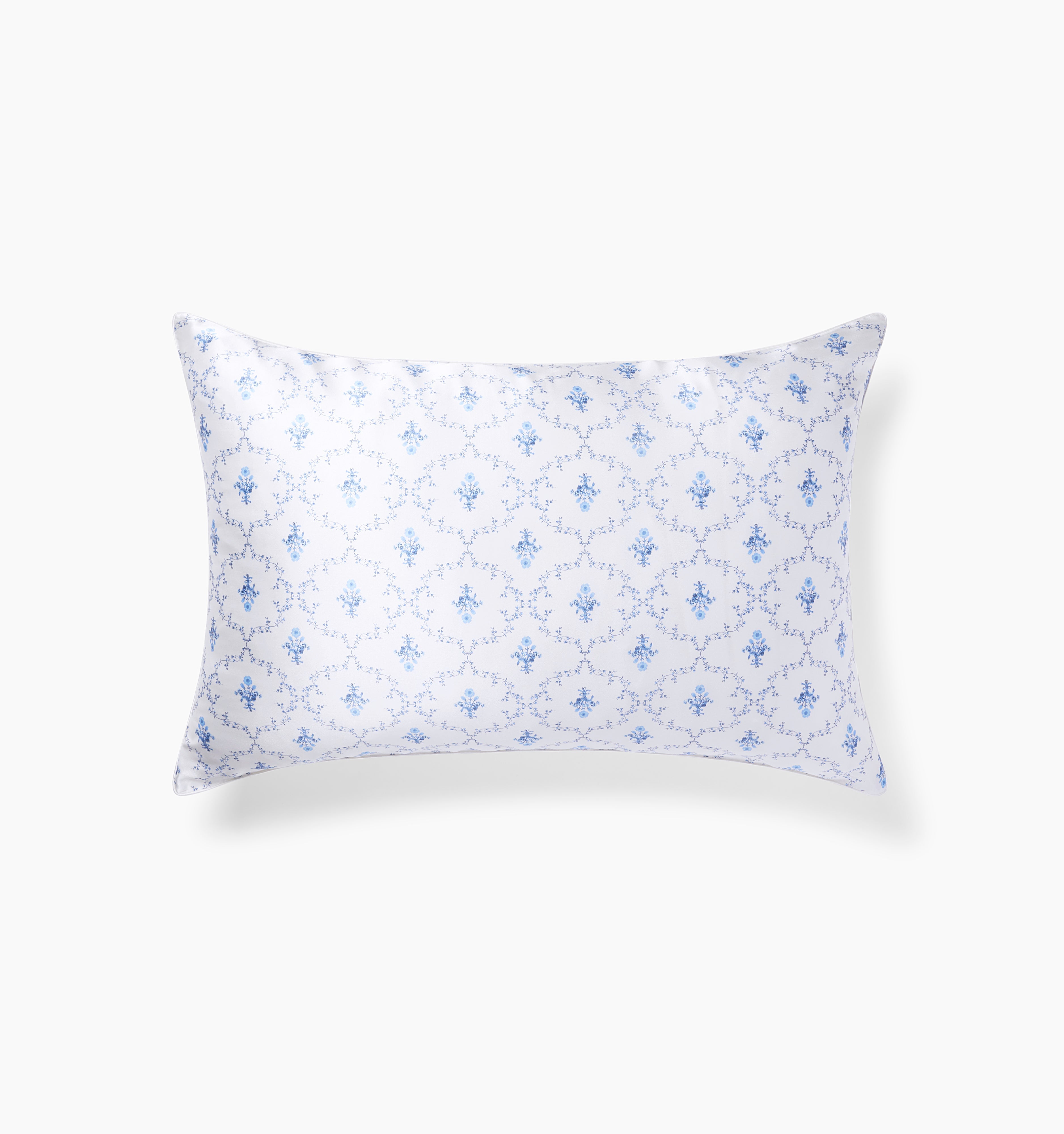 Silk Pillowcase / The Sisi Blue Trellis / King / Silk   By Hill House Home