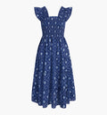 The Maternity Ellie Nap Dress Navy Trellis   By Hill House Home