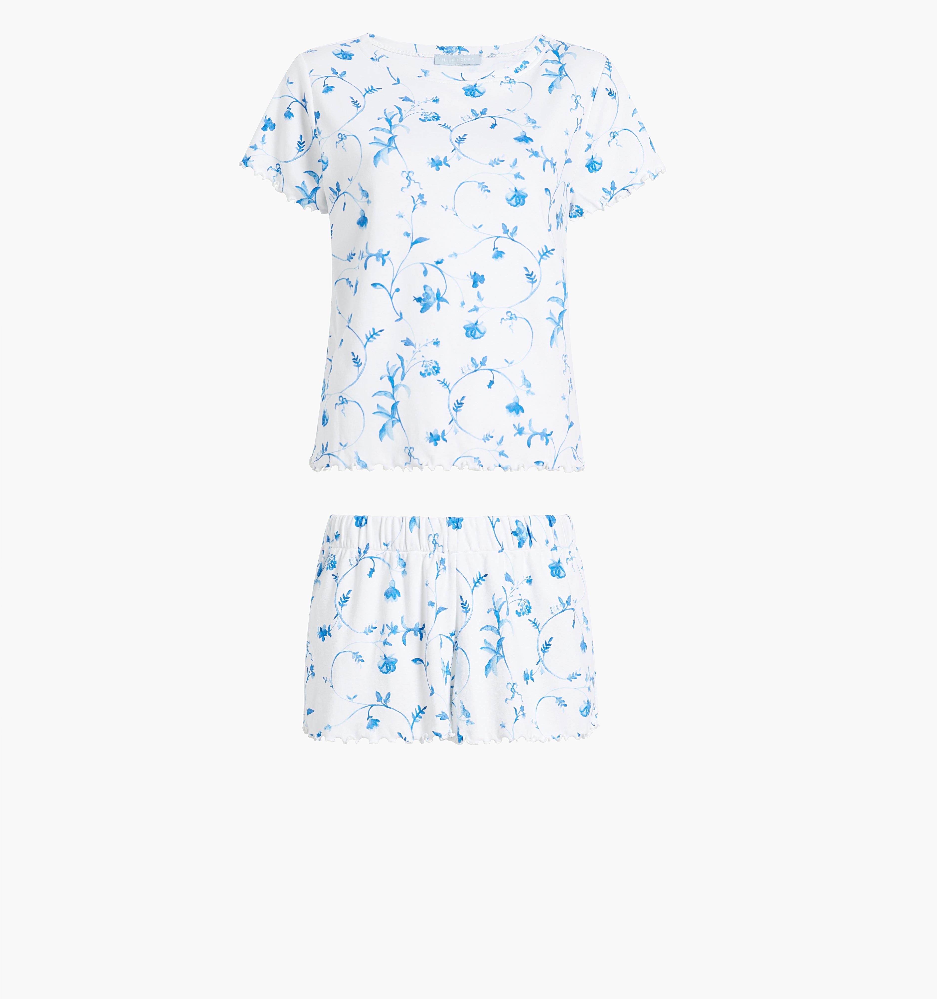 The Nina Short Pajama Set / Blue Botanical   By Hill House Home