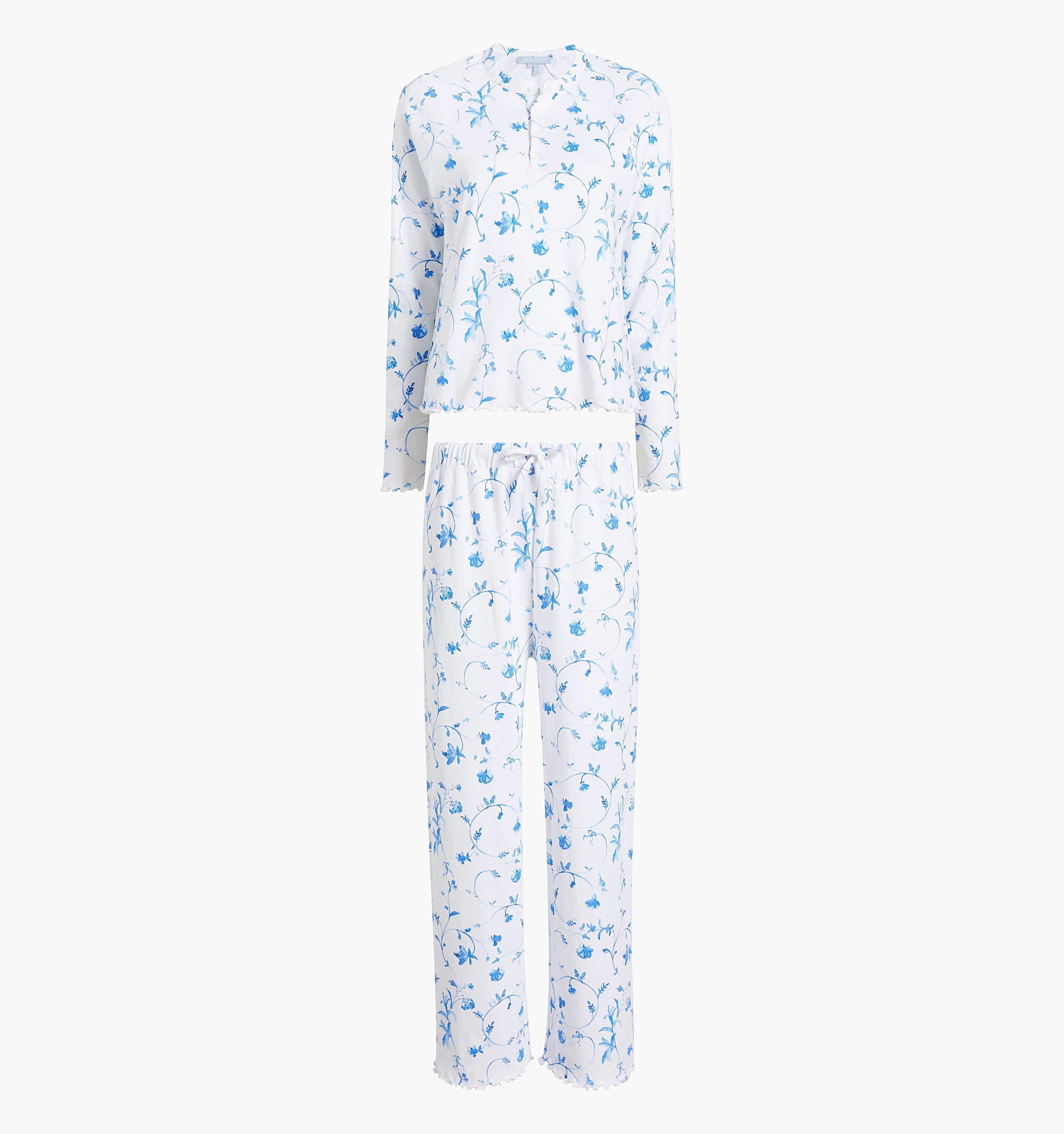 The Maternity Olivia Pajama Set Blue Botanica  By Hill House Home