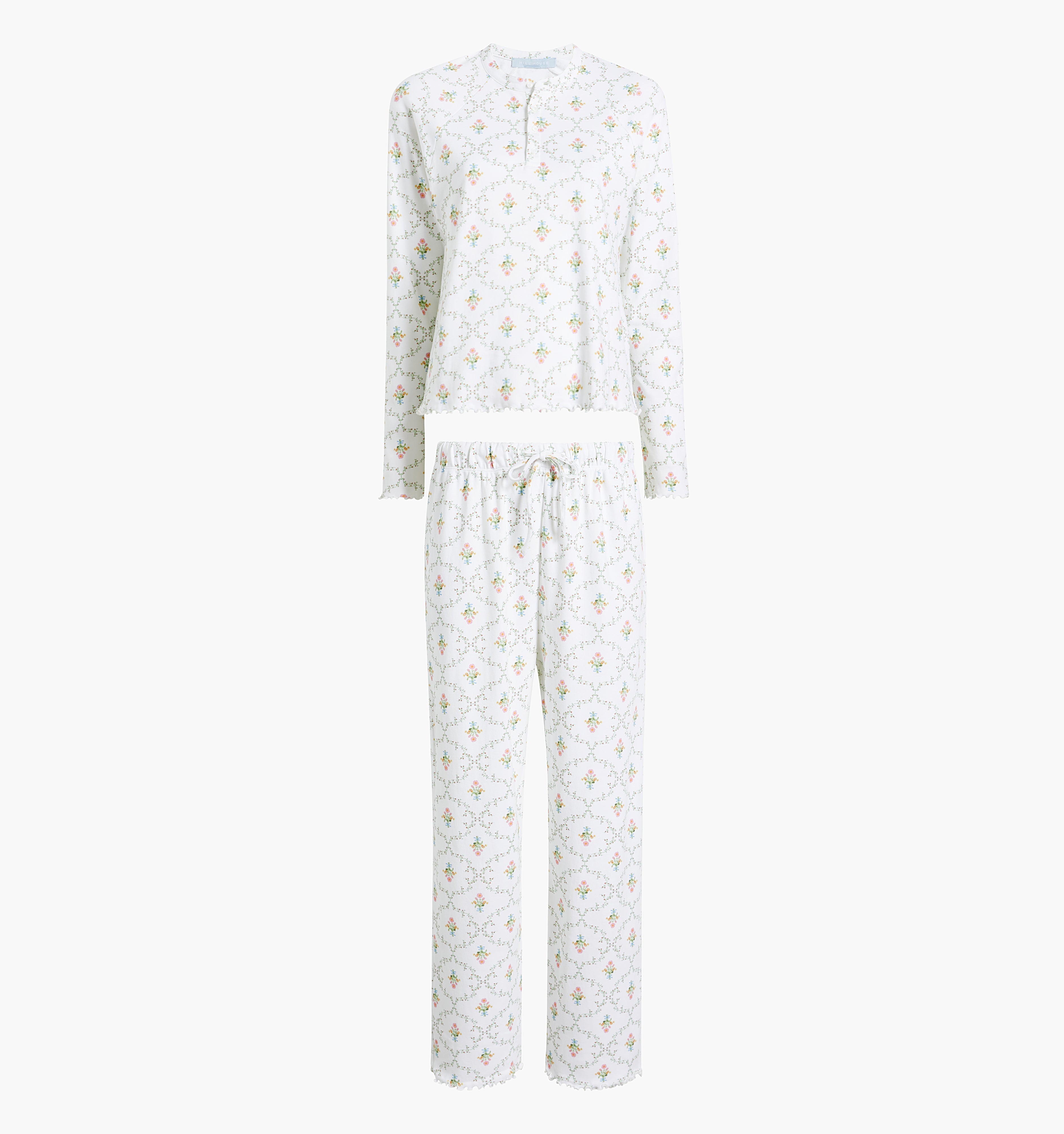 The Olivia Pant Pajama Set / Pastel Trellis   By Hill House Home
