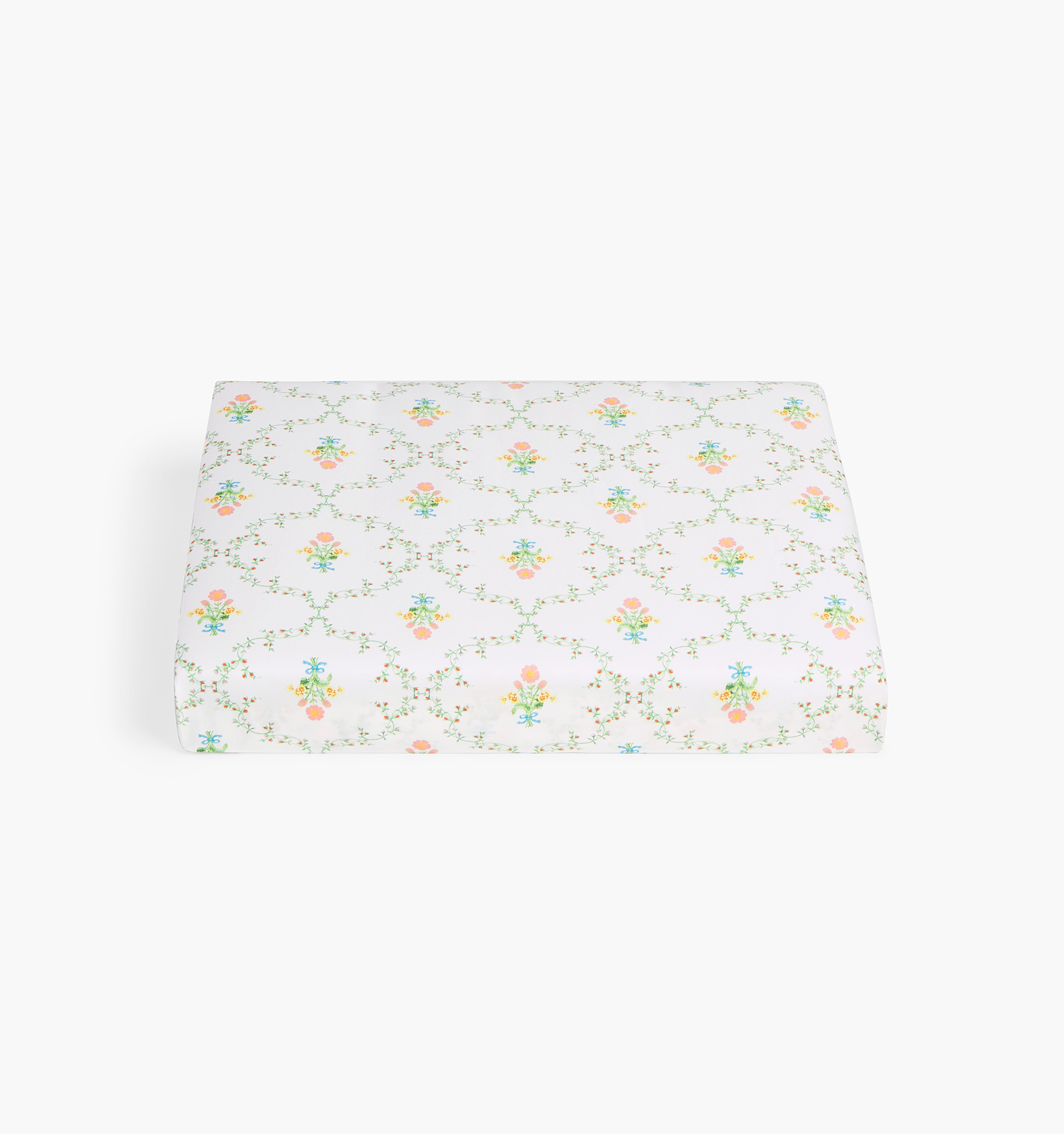 Fitted Sheet / The Pastel Trellis / King / 100% Cotton   By Hill House Home