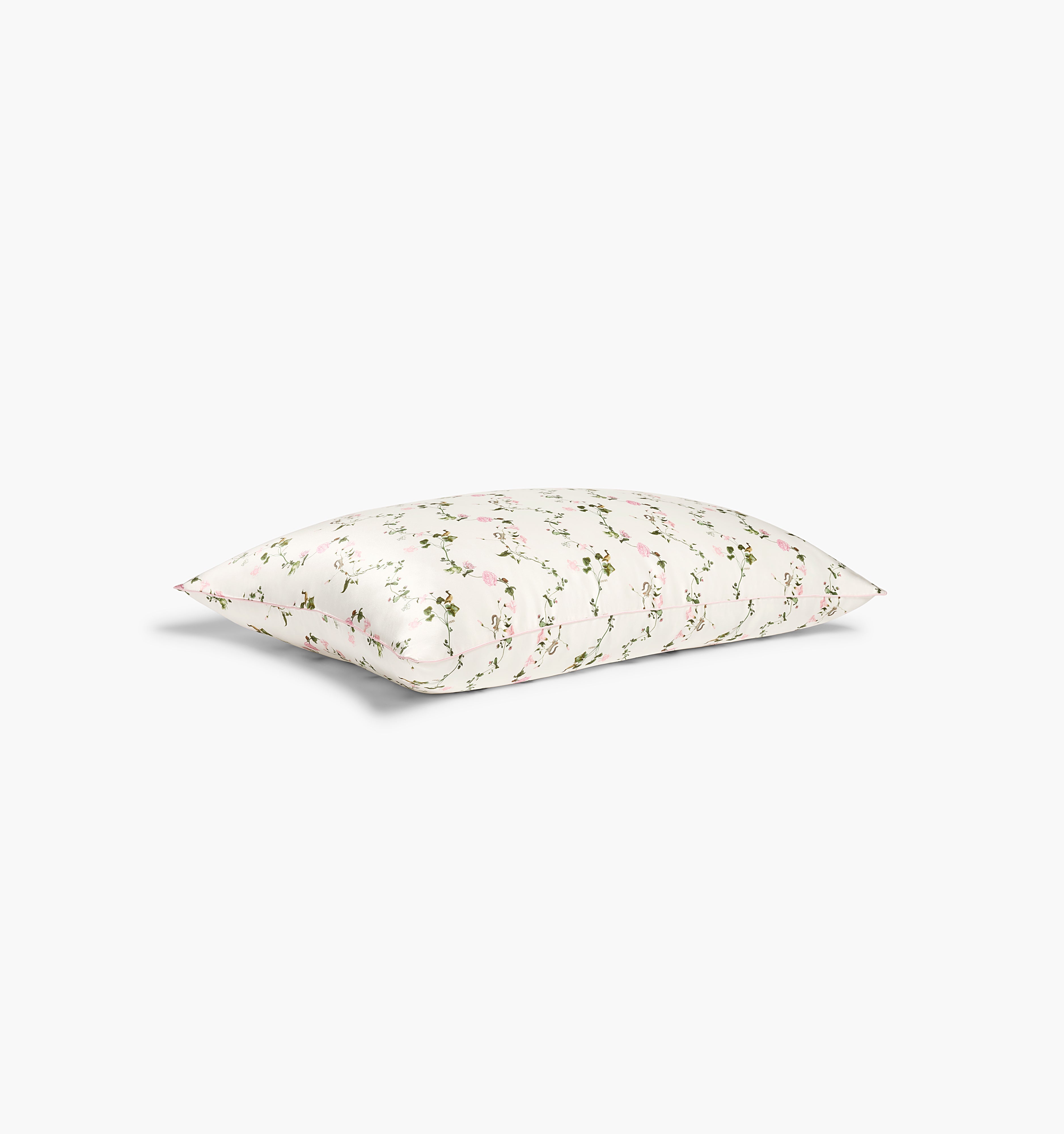 Silk Pillowcase / The Sisi Pink Pond Floral / King / Silk   By Hill House Home