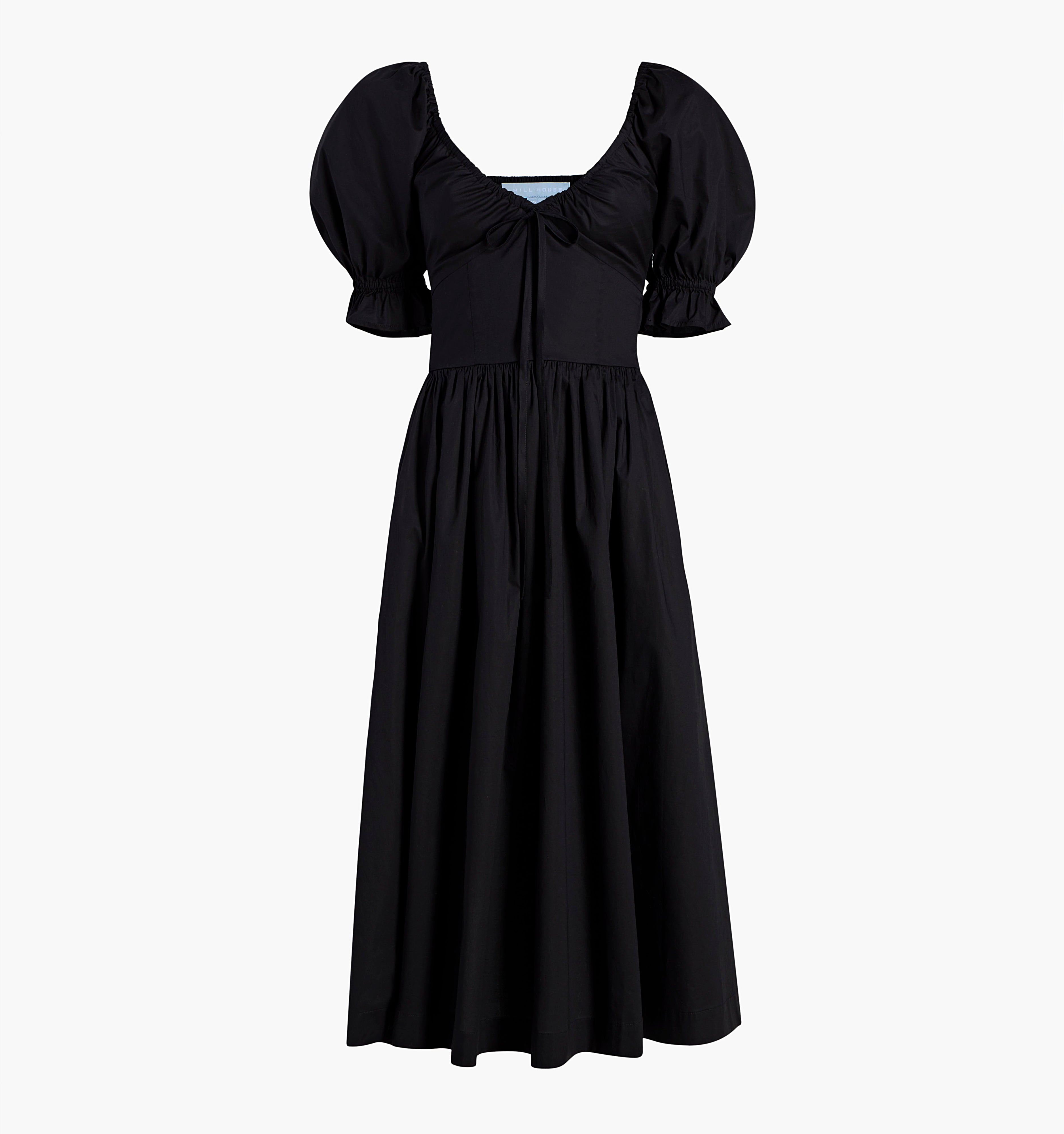 The Ophelia Dress / Black Cotton Voile   By Hill House Home
