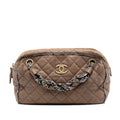 CC Quilted Iridescent Calfskin Tweed Bowler Bag