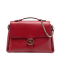 Medium Dollar Calf Interlocking G Satchel