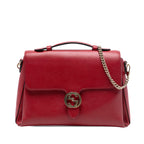 Medium Dollar Calf Interlocking G Satchel