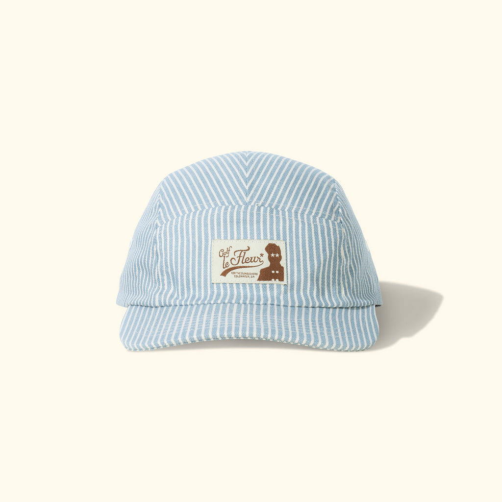 Hickory Stripe Camp Hat Blue