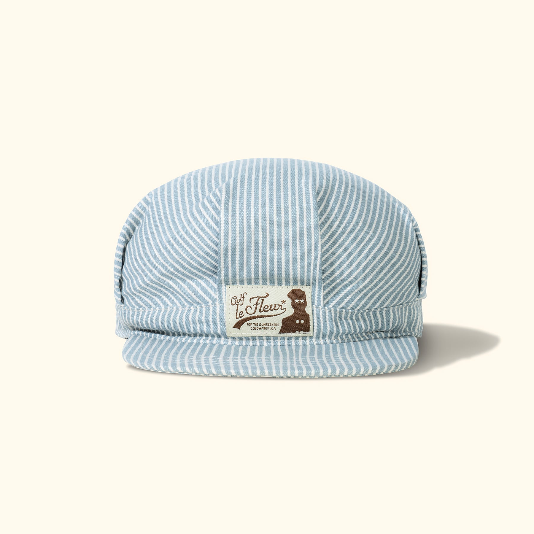 Hickory Stripe Conductor Hat Blue