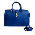 Small Leather Monogram Downtown Cabas Satchel
