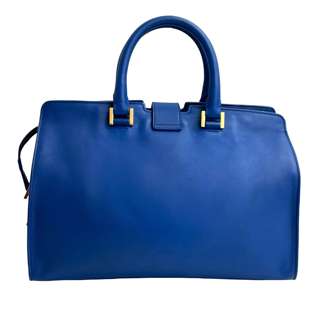 Small Leather Monogram Downtown Cabas Satchel