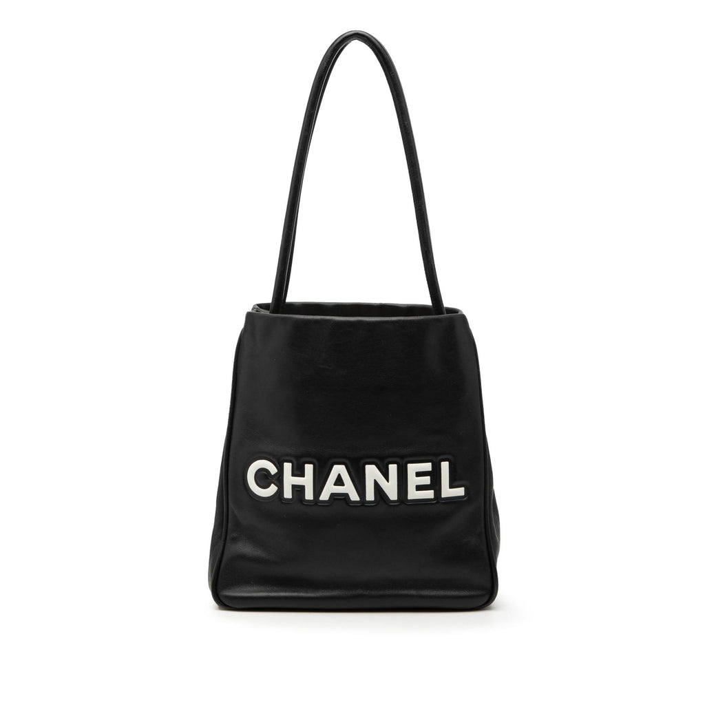 Lambskin Embossed Camellia Logo Tote