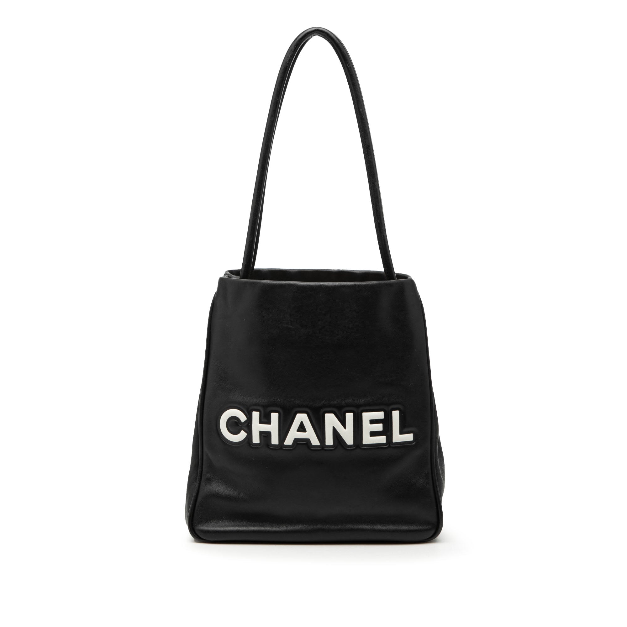 Lambskin Embossed Camellia Logo Tote