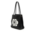 Lambskin Embossed Camellia Logo Tote