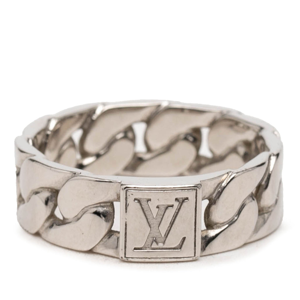 Brass Mosaic Chain Ring