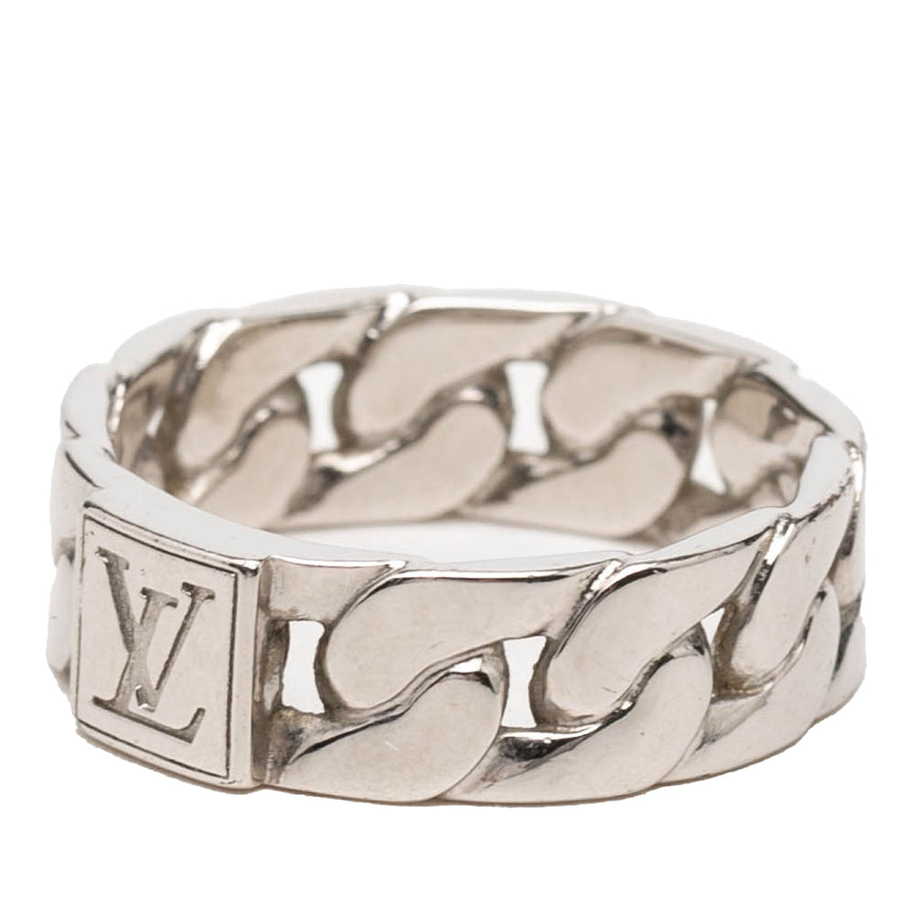 Brass Mosaic Chain Ring