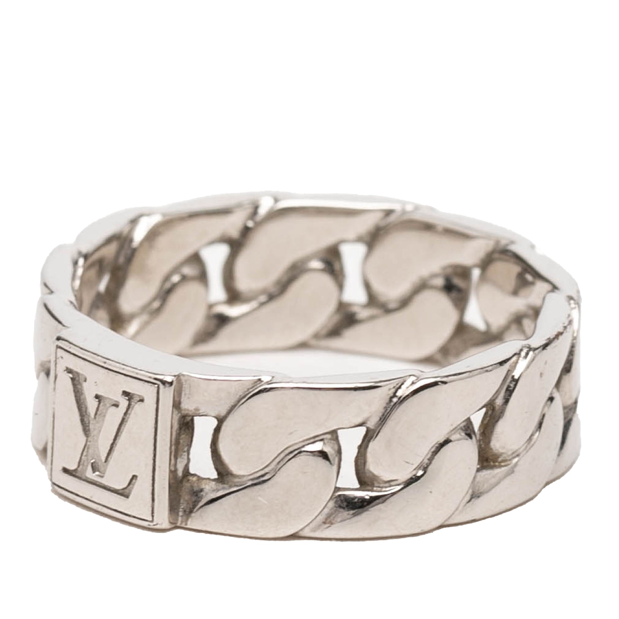 Brass Mosaic Chain Ring