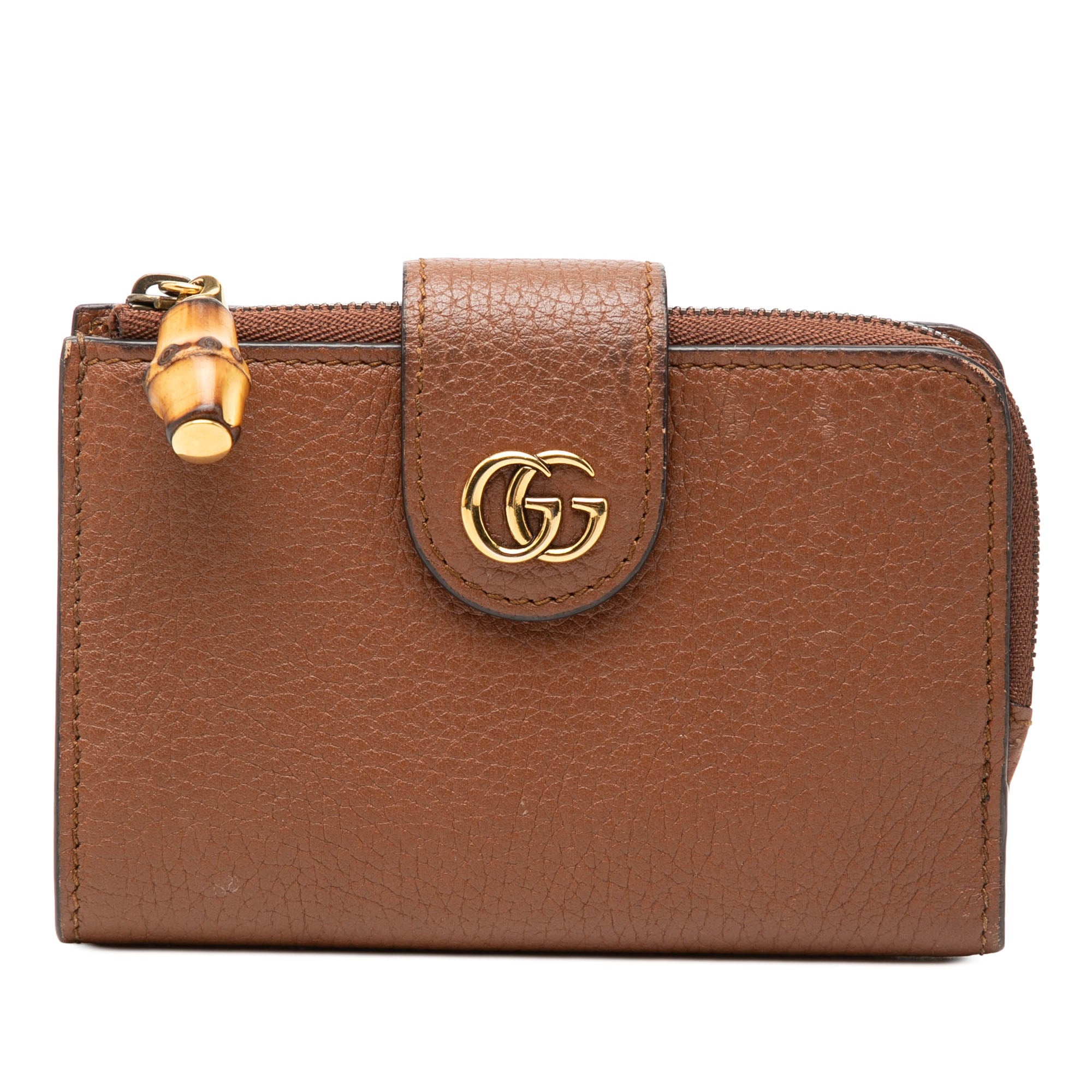 GG Marmont Calfskin Bamboo Bifold Wallet