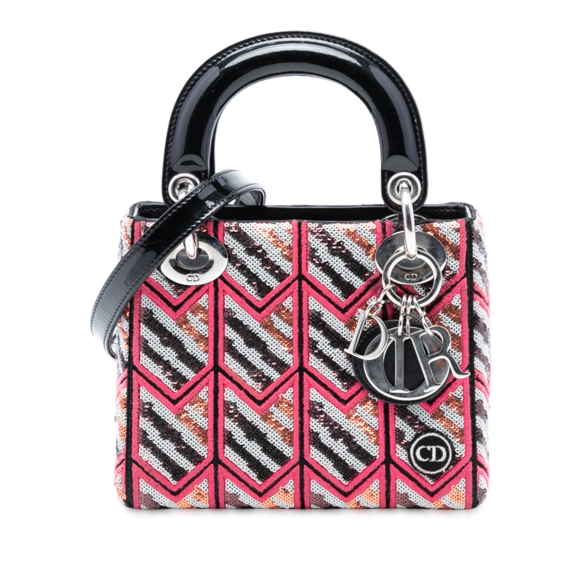 Mini Patent Sequined Lady Dior