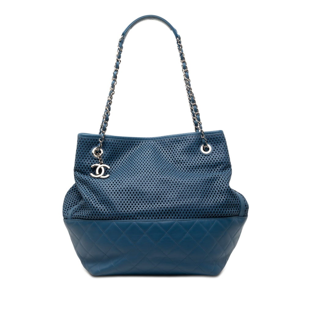 Perforated Calfskin Up In The Air North South Tote