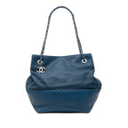 Perforated Calfskin Up In The Air North South Tote