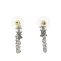 CC Silver Plated Crystal Star Push Back Earrings