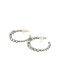 CC Silver Plated Crystal Star Push Back Earrings