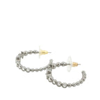 CC Silver Plated Crystal Star Push Back Earrings