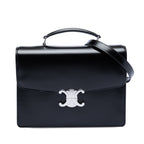 Small Shiny Calfskin Triomphe Cartable Satchel