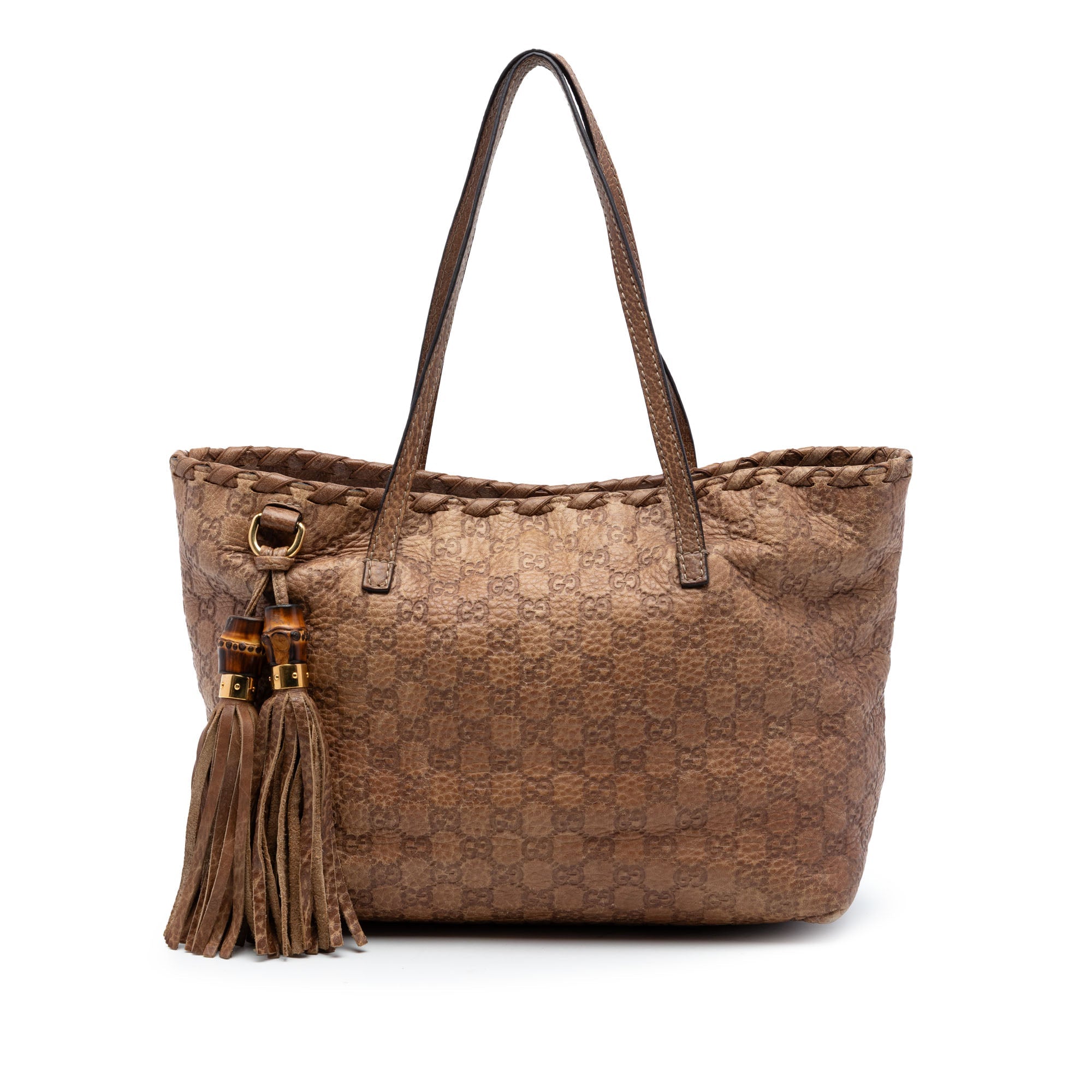 Medium Guccissima Bamboo Tassel Tote