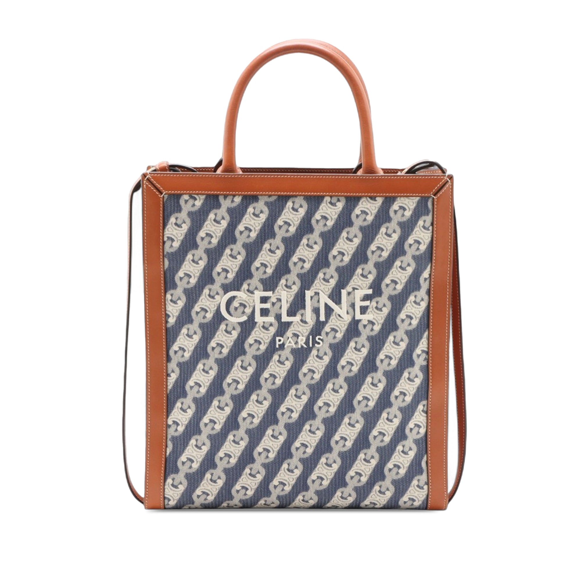 Small Triomphe Canvas Maillon Vertical Cabas Satchel