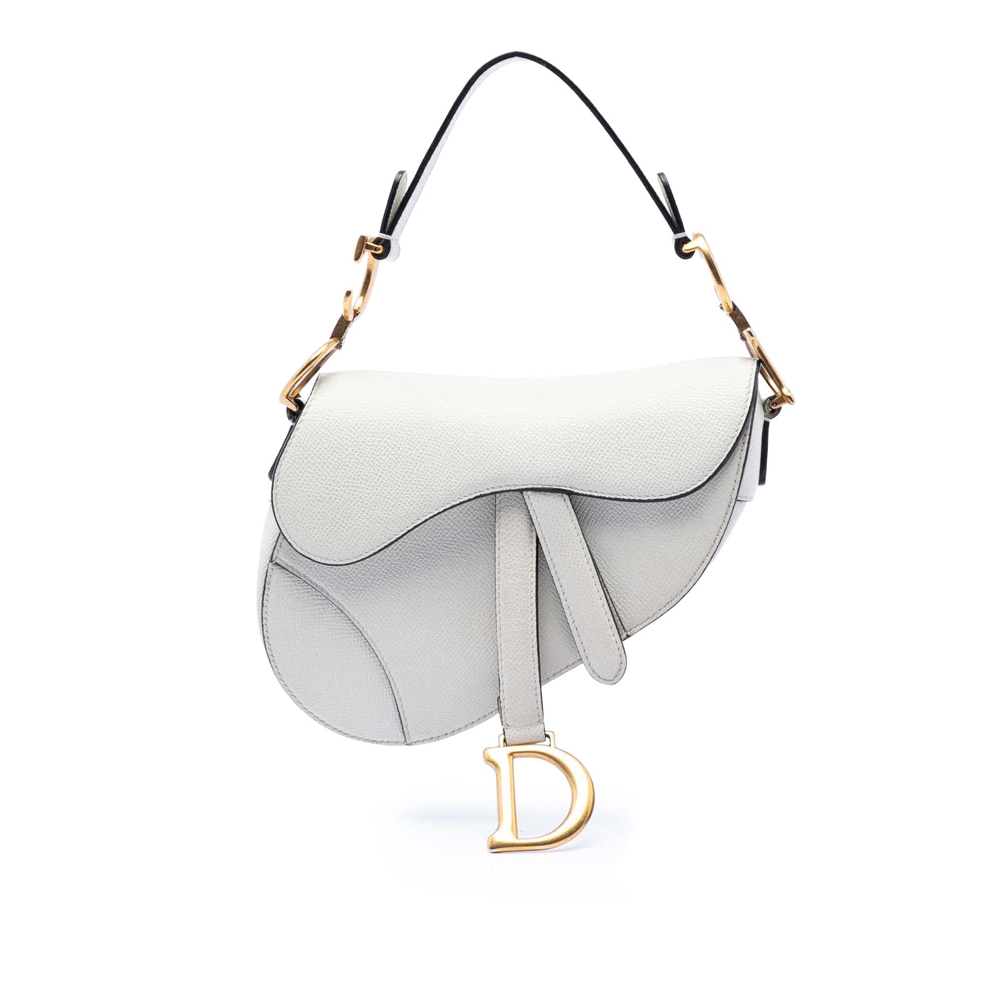 Mini Grained Calfskin Saddle Bag
