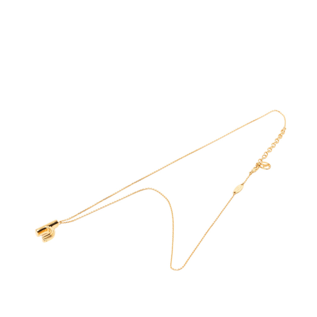 Gold Plated LV and Me Letter h Pendant Necklace