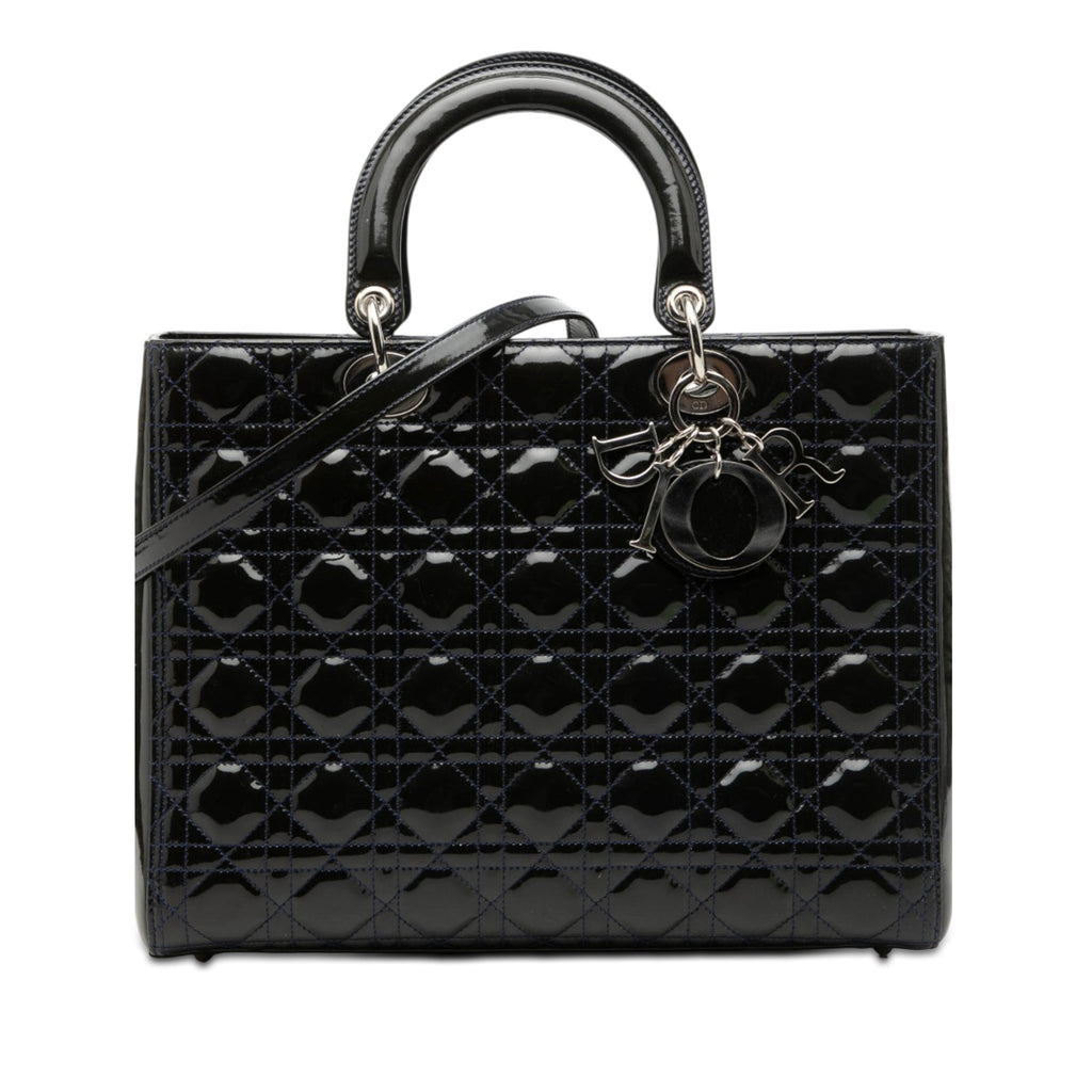 Large Patent Cannage Lady Dior